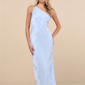 Lulu's Blue Asymmetrical One-Shoulder Sheath Dress (With Tags, BRAND NEW)